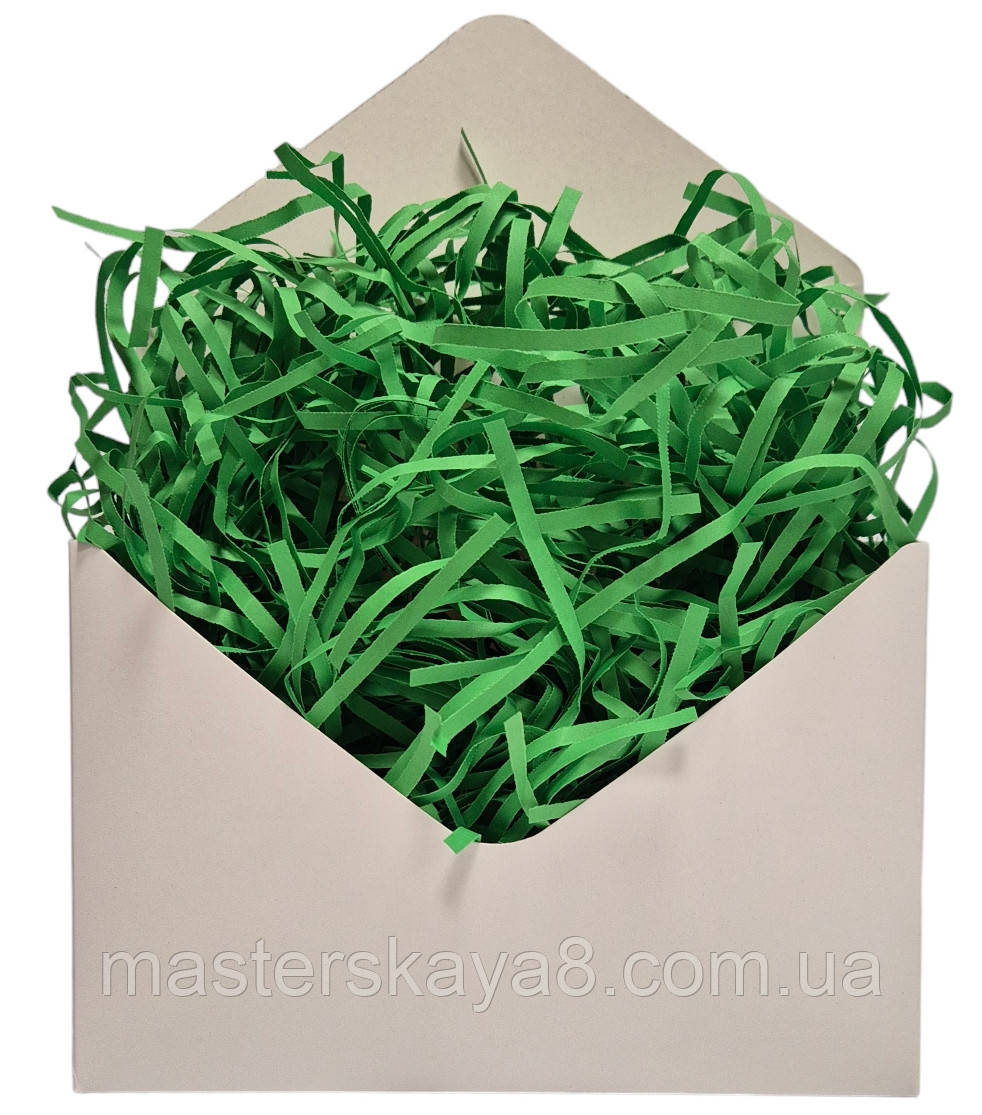 Паперовий наповнювач (відео) 25 г/4мм. колір Зелений. виробник, фото 1