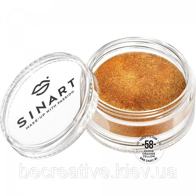 Розсипчасті пігменти-слюда для макіяжу Sinart (58 CHINE ORANGE YELLOW), фото 1