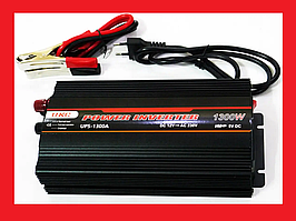 Перетворювач напруги, автомобільний Інвертор 2 в1 UKC AC-DC UPS 1300W 7060 із зарядкою