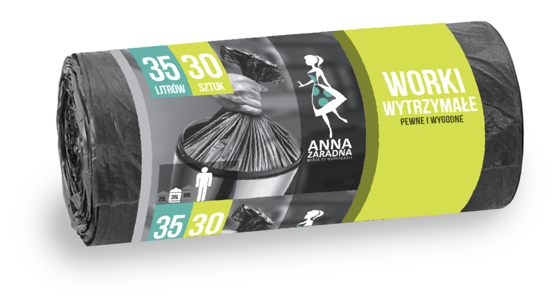 Пакети для сміття Anna Zaradna 35л (30 штук)