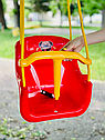 Підвісна гойдалка ТехноК 8119 для дому та вулиці для дітей малюків , захисні ремені мотузки "Червона", фото 2