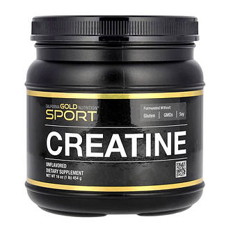 Креатин моногідрат California Gold Nutrition Sport Creatine 454 г США, фото 1