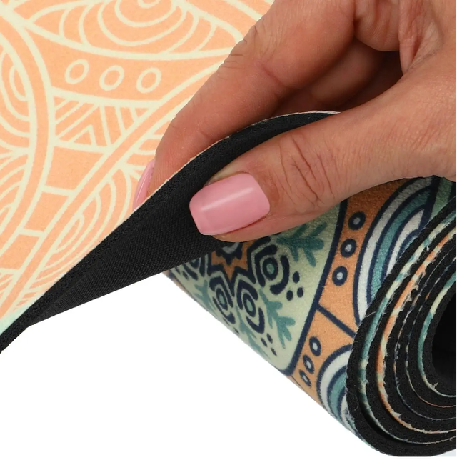 антиковзаючий замшевий килимок для йоги "Record FI-5662-15"