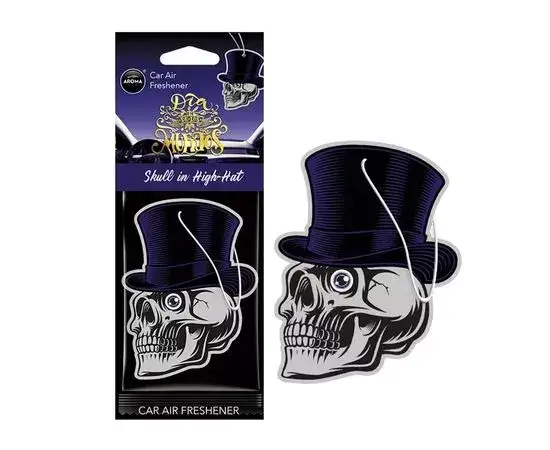Автомобільний ароматизатор Aroma Car Dia De Los Muertos - Skull in a High Hat, фото 1