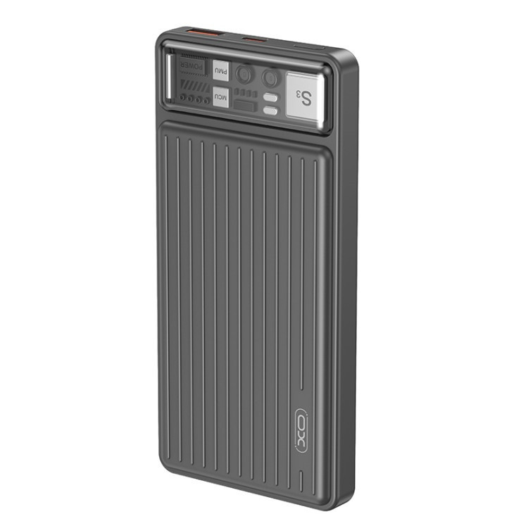 Павербанк PowerBank зі швидкою зарядкою 10000mAh XO PR217 |USB/Type-C, QC22.5W+PD20W| Сірий