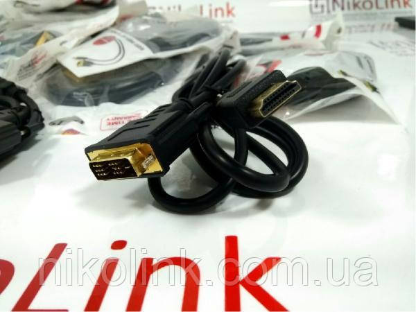 Кабель Cablexpert HDMI to DVI-D (Single-Link, 18+1pin) 1.8m (6ft)(CC-HDMI-DVI-6)