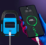 Ліхтар світлодіодний акумуляторний на сонячній батареї HB-9707 B-2 ZB-40, ліхтар переносний, фото 2