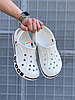 Чоловічі та жіночі крокси Crocs Bayaband White білі сабо літні на платформі, фото 3