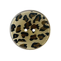 Ґудзик (гудзик) пришивний 30 мм № 48 колір бежевий принт гепард