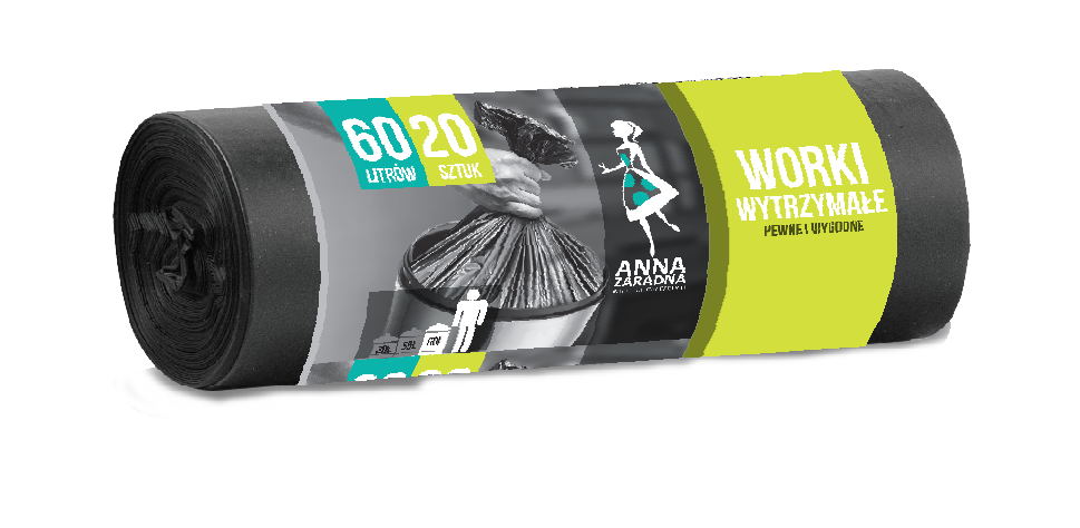 Пакети для сміття Anna Zaradna 60л (20 штук)