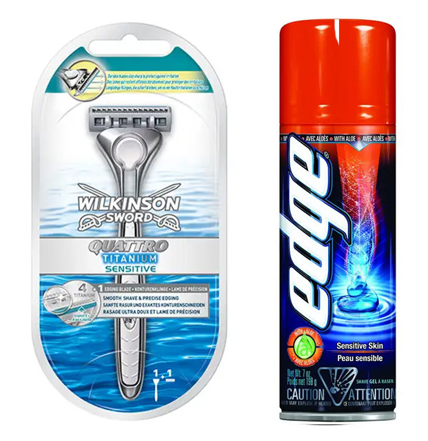 Станок для гоління Wilkinson Sword Quattro + Гель для гоління Wilkinson Sword EDGE