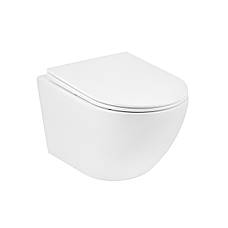 Комплект 4 в 1: Інсталяція Grohe Rapid SL 3 в 1 38772001 + Унітаз безобідковий Kroner Harz WHI523632 RIMLESS із сидінням Slim, фото 4