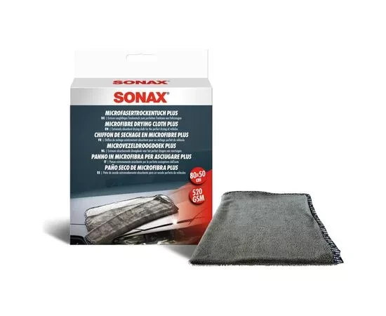 Серветка з мікрофібри для зовнішнього застосування 80х50 см SONAX Microfaser Trocken Tuch Plus