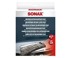 Серветка з мікрофібри для зовнішнього застосування 80х50 см SONAX Microfaser Trocken Tuch Plus, фото 2