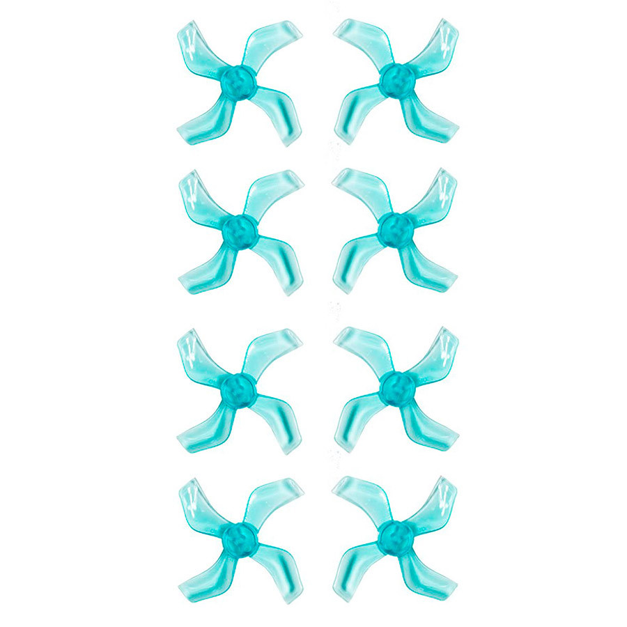 Gemfan 1636 40 мм 4 лопаті (1,5 мм вал) для дрона 1S FPV |мотор 1102/1105| (8 шт, Clear Blue)