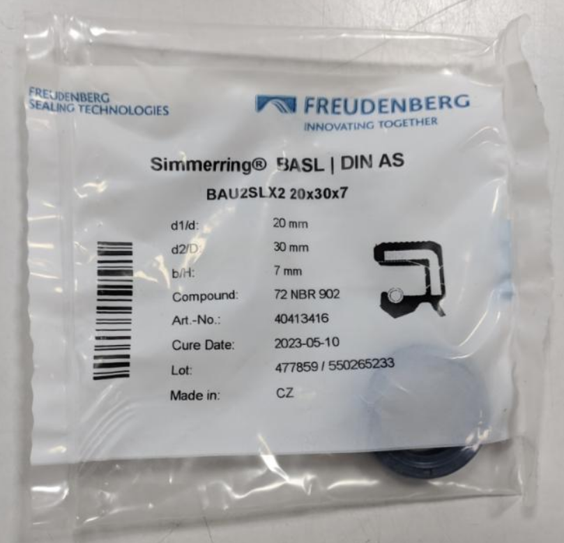 Сальник 20х30х7 BAU2SLX2 (Simrit)