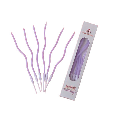 Свічки для торта "Хвилясті" 6 шт. БУЗКОВІ