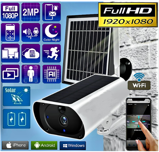 Вулична IP Wi-Fi камера із віддаленим доступом із сонячною панеллю Y9 2.0 Мп