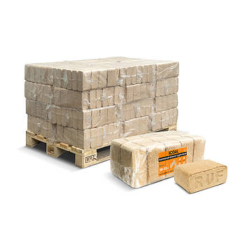 ICOAL Паливні Брикети РУФ, RUF в термоупаковці 500 кг для котла, каміна, печі