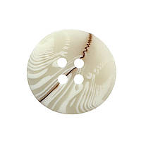 Ґудзик (гудзик) пришивний 23 мм № 40 колір бежевий принт