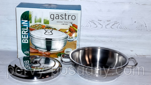 Сотейник-жаровня Gastro 28х12см з нержавіючою сталевою кришкою 9999-28