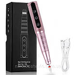 Яскравий набір 2в1 на акумуляторі з лампою S10х Chrom та ручкою-фрезером Jf-106 для манікюру та педикюру RD-19, фото 4