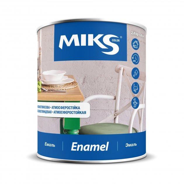 Емаль алкідна "Miks" світло-сіра 2,3кг., фото 1