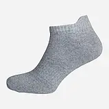 Набір чоловічих шкарпеток бавовняних коротких Лео Snickers 40-45 6 пар Сірий, фото 3