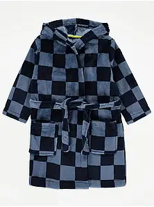 Халат дитячий синій в клітинку George  140см