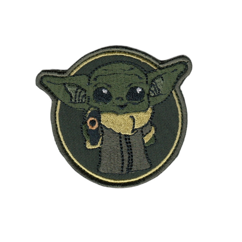 Шеврон ЗСУ, військовий / армійський, Йода , на липучці, на оливці 8 см * 9 см, фото 1