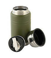 ТЕРМОС 750 МЛ ЗІ СКЛАДНОЮ ЛОЖКОЮ ОЛИВА/НЕРЖ. M-TAC