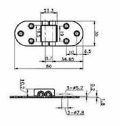 Петля для човна катера корабля 30 x 80 mm 3498018