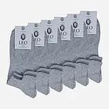 Набір чоловічих шкарпеток бавовняних коротких Лео Snickers 40-45 6 пар Сірий, фото 5