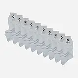 Набір чоловічих шкарпеток бавовняних коротких Лео Snickers 40-45 10 пар Білий, фото 4