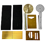 Великий настінний годинник 3D на батарейках Diy Clock Електронна наклейка Зроби сам для кухні вітальні Золото, фото 3