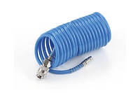 Шланг спіральний поліуретановий з швидкоз'ємними з'єднаннями 5,5*8мм, 10м APRO