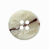 Ґудзик (гудзик) пришивний 20 мм № 32 колір бежевий принт