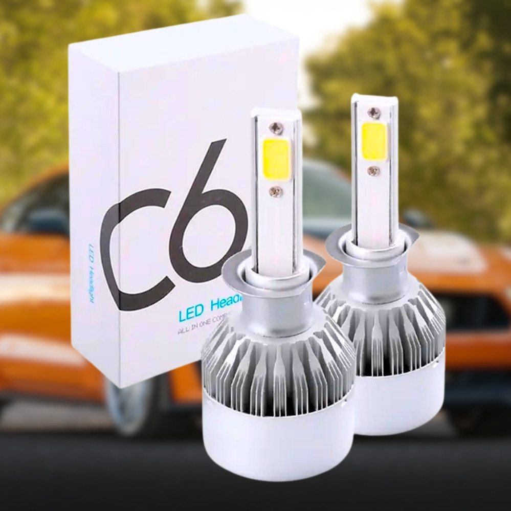 Автомобільні LED лампи для фар C6 H7 Комплект світлодіодних автоламп 2 шт