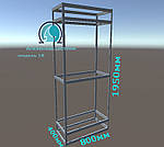 80х40х195см / Готовий конструктор з торгівельних профілів