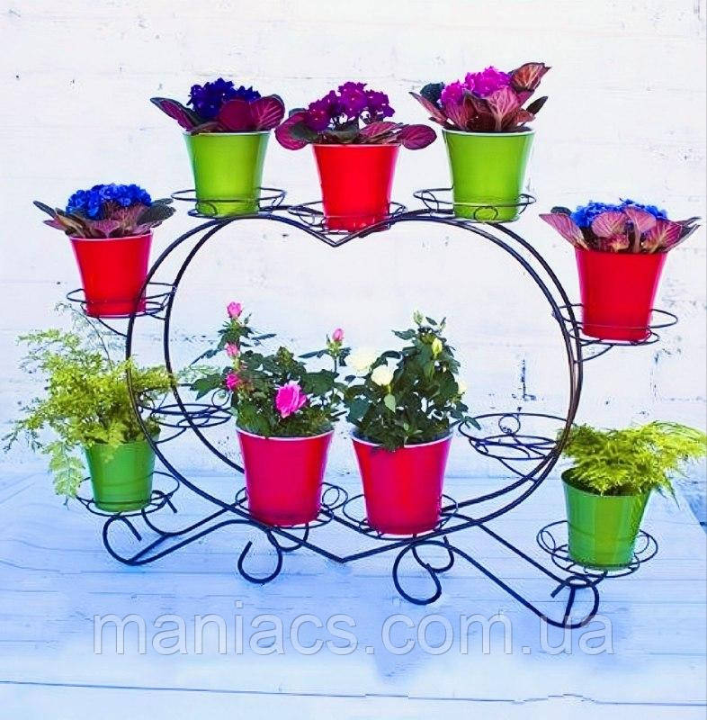 Серце-5, підставка для квітів на 11 чаш, фото 1