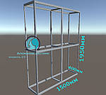 150х40х195см / Готовий конструктор з торгівельних профілів