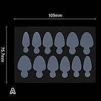 Силіконові молди трафарети для френча на верхніх формах - А. 12 шт