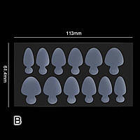 Силіконові молди трафарети для френча на верхніх формах - В. 12 шт