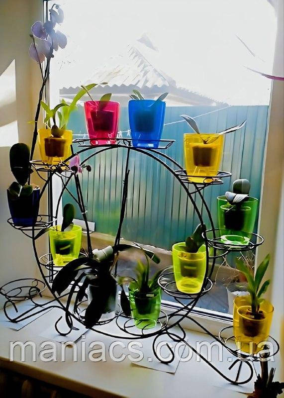 Колесо, підставка для квітів на 12 чаш, фото 1