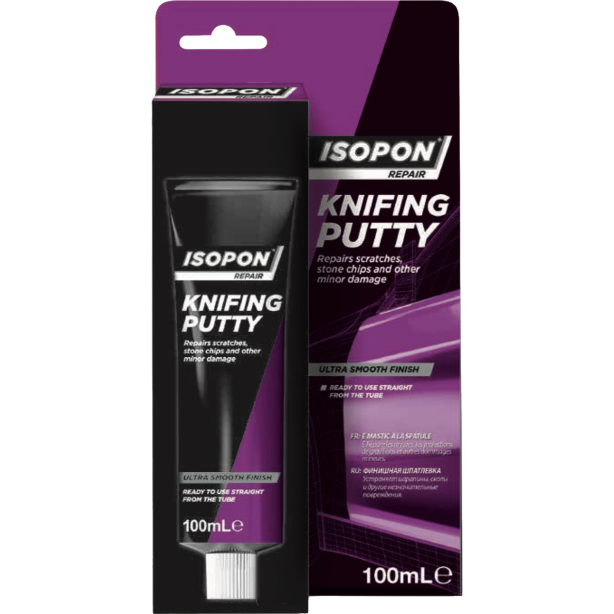 Шпаклівка для ремонту сколів та подряпин ISOPON Knifing Putty, 100 мл Тюбик, фото 1
