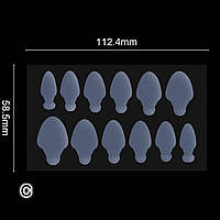 Силіконові молди трафарети для френча на верхніх формах - С. 12 шт
