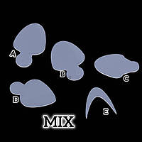 Силіконові молди трафарети для френча на верхніх формах - MIX - 5 аркушів