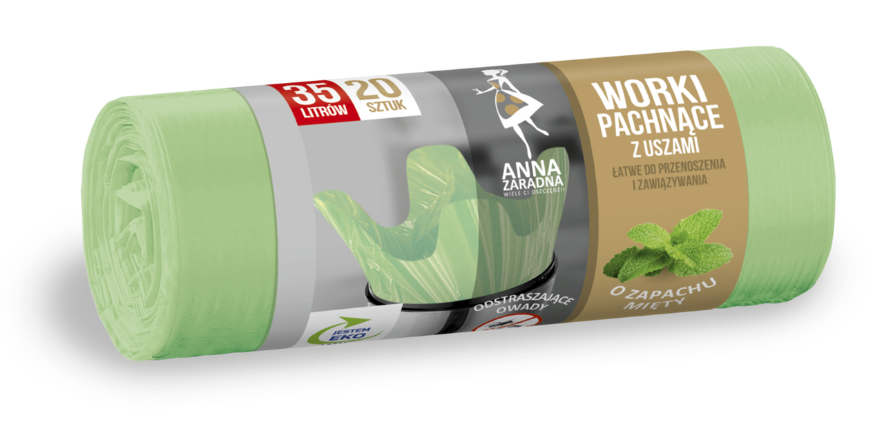 Пакети для сміття Anna Zaradna 35л з вухами (20 штук)