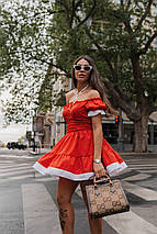 Сукня софт із принтом короткими рукавами довжини мінірозміру норма й батал, фото 5