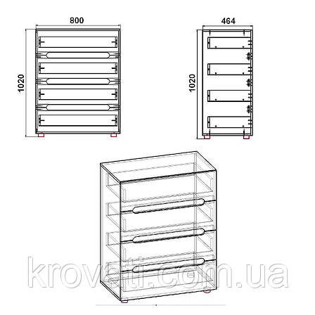Стиль Комод 7 Компаніт , Горіх, фото 2